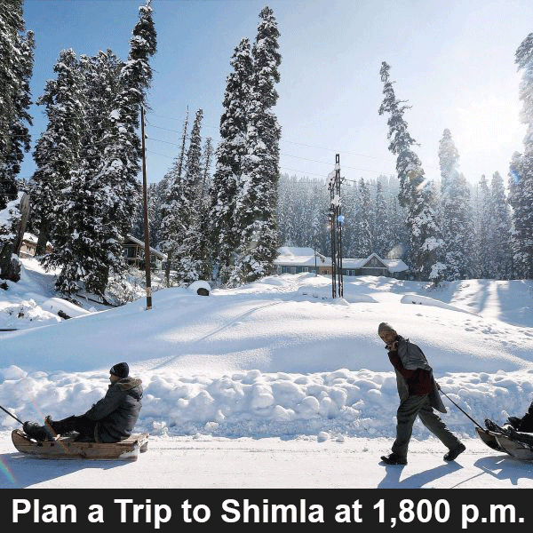 Shimla Holiday Package on EMI