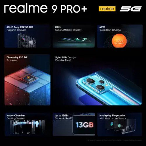 Realme 9 Pro Plus 5G 8GB RAM Blue