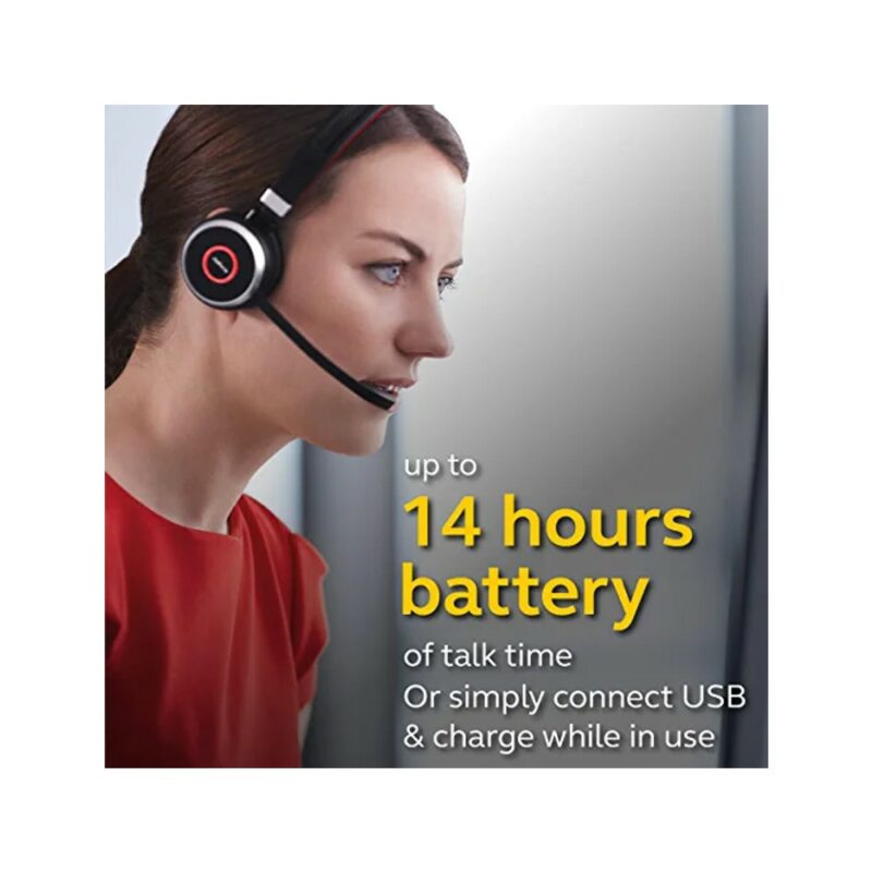 Jabra Evolve 65 UC Stereo Wireless Headset On EMI