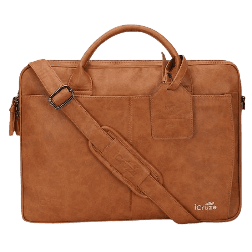 iCruze Elite Slim 15 inch Messenger Bag Tan