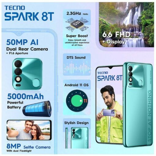 Tecno Spark 8T 4GB 64GB Kreditbee EMI Schemes
