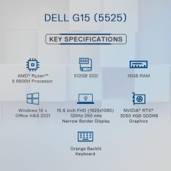 Dell Gaming G15 5525 AMD Ryzen 5-6600H Laptop Price in India