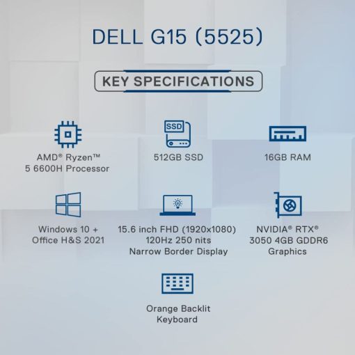 Dell Gaming G15 5525 AMD R5-6600H Laptop Bajaj Finance EMI