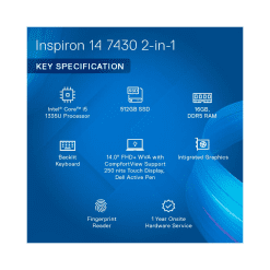 Dell Inspiron 14 7430 Intel Core i5-1335U Axis Debit Card EMI