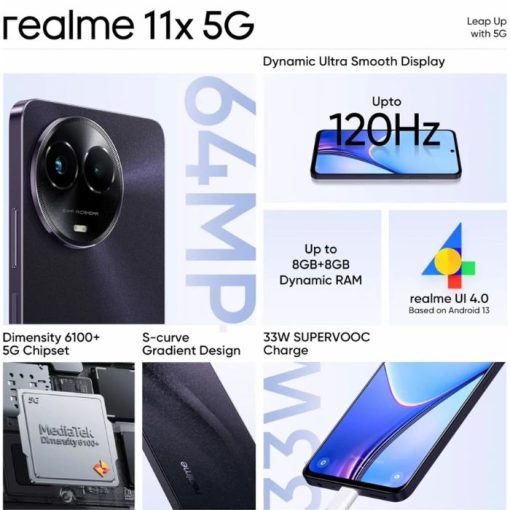Realme 11x 5G 6GB 128GB EMI without Credit Card