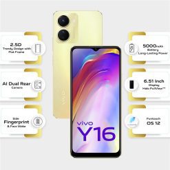 Vivo Y16 4GB 128GB Drizzling Gold Cardless EMI