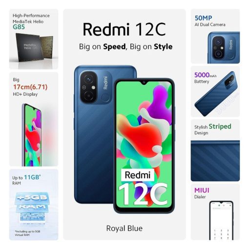 Redmi 12C 4GB 128GB Royal Blue Price in India