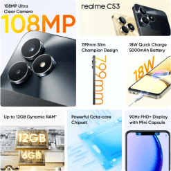 Realme C53 6GB Memory 128GB Storage HDFC Cardless EMI