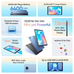 Realme Pad mini wifi+4g 4GB Memory 64GB Best Online Price